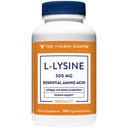 Vitamín Shoppe L-lyzín 500MG jedenkrát denne (300 kapsúl)
