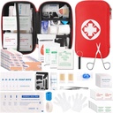 Mini Travel First Aid Kit, Emergency Kit with 201PCS First Aid Supplies and Waterproof Compact Bag, Survival Medical Kit for Home Car Office Camping Pešia turistika