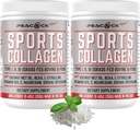 Sports Collagen Powder, 12.42 oz, Balenie 2 - Grass Fed Bovine & Wild Fish Hydrolyzed Type I, II, III Multi Collagen Peptides, Neochutený Protein Powder s BCAA, Magnézium & Electrolytes