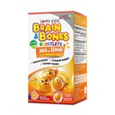 LABO Nutrition I My Kids Brain & Bones Chewable Burstlet, Gluten Free, for Stronger Bones & Behavioral Management, 76% Ultra-Concentrated RTG Form Omega 3 DHA Fish Oil, Vitamín D3 & K2, Orange