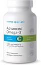 Cooper Complete - Advanced Omega 3 - Fish Oil Supplement, Concentrated EPA + DHA Omega-3 Mastné kyseliny 1400 mg - 60 Softgels na fľašu. Balenie po 2 kusoch