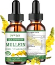 Mullein kvapky pre Pľúca, Výkonný Pľúca Čistiť Detox pre fajčiara, Organické Mullein a Chlorofyl kvapky pre Pľúca, Mullein Leaf Extract pre Pľúca a Bronchia, Respiračné zdravie, Immune Boost 2 FL/OZ
