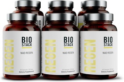 BIOSTACK NAD Regen - Advanced NAD+ Doplnky s NAD3, Yüth Spermidin, Resveratrol, Niacínamid 
