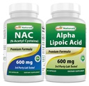 Najlepšie prírodné NAC 600 mg & Alpha Kyselina lipoová 600 mg