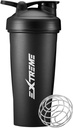EXTREME Classic Shaker fľaša s drôtom Whisk, ideálny pre proteínové Shake a pre cvičenie, dôkaz Shaker poháre, BPA zadarmo, umývačka riadu SAFE, 24 Ounce, čierna