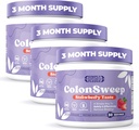 ColonSweep - Jahodové Ochutené probiotické Psyllium Husk Powder Colon Cleanser,7.8 oz. Fiber Supplement Support for Gut Health - Cleanse for Bloating Relief & Detox- 30 Servings (Pack of 3)