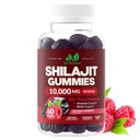 Shilajit Gummies 10 000mg pre mužov a ženy - Maximálna sila Pure Himalayan Shilajit, Gluten-free, Non-GMO, 100% Vegetarián - Prírodná malinová príchuť - 60 Počet
