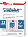 Nemecká Premium Daily Probiotiká pre ženy a mužov, 120 miliárd CFU - 22 kmeňov, Vegan Probiotické Kapsule pre Gut, a trávenie Zdravie podpora doplnok, Target Release Formula 40 Cout