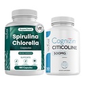 Teaveli Citicolín so Spirulina chlorella Kapsule Bundle