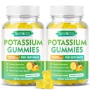 Dusičnan draselný 1000 mg, Draslík s vysokou potenciou Supplement Gumies pre dospelých Ženy a mužov, Podpora nohy Crumpy a zdravie svalov, bez cukru, Ananásová príchuť, 120 Počet