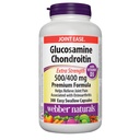 Webber Naturals Glukosamine Chondroitín s vitamínom D3, extra sila, 500/400 mg, Premium Formula, 300 Kapsuly ľahko prehltnúť