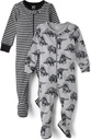 The Children's Place Baby And Toddler Boys Striped Snug Fit Cotton One Piece Pajamas 3-Pack