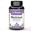 HERBOGANIC Cold Pressed Black/Seed Oil Softgels Kapsule - 90 Gróf - zmesou s ostatnými bylinné produkty-Podpory Celkové zdravie pleť a imunita (čierna-semeno)