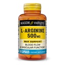 MASON NATURAL L- Arginine 500 mg with Calcium- Supports Healthy Circulation & Vacular Function, Nitric Oxide Supplement, 60 Kapsule