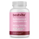 Benfotiamín 150mg / Alpha Kyselina lipoová 300mg (120 Vegetariánske kapsuly) - Žiadne stearáty - Vegan - Gluten Free - Non GMO