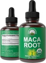 Maca Root Liquid Drops. USDA Organic Vegan Extract Supplement for Women and Men. High Biodostupnosť Doplnky. Maca za energiu, vytrvalosť a podporu nálady. Zero Cukor, bez lepku, bez kapsúl