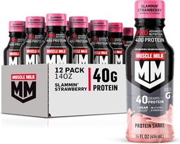Svalové mlieko Pro Series Pro Protein Shake, Slammin' Strawberry, 40g Protein, 14 Fl Oz, 12 balenia