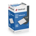 Dealmed Sterile Non-Adherent 2" x 3" Gauze Pads Non-Adhézew Wound Dressing, Highly Absorbent & non-Stick, Bezbolestný odstránenie-Switch, Individuálne zabalený pre extra ochranu (Box 100)