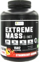 Extrémne hmotnosť Gainer svalového Builder, 10 lb (4.54 kg) s menej cukru pre intenzívne cvičenie školenia vyrobené z vysokej kalórií obohateného srvátkového proteínu (jahoda-Banana)