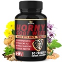 BMVINOVOL Horny Koza Weed Kapsule s Maca, Ginseng, Tribulus Terrestris, Ashwagandha, čierne korenie - 90 Počet na 3 mesiace Zásobovanie