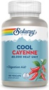 SOLARAY Cool Cayenne Pepper 40.000 HU, Cayenne Pepper Capsules, Digestion Aid, Bio-Cool Process, Lab Overené, 60-Day Záruka vrátenia peňazí, 90 Servings, 180 VegCaps