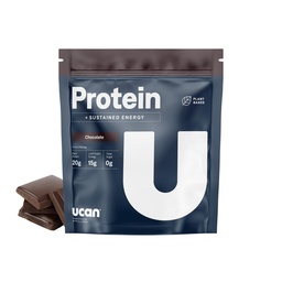 UCAN Energy + Plant Protein Powder - Vegan Plant Based Protein 20g Pea Protein with Amino Acides EAAs & BCCAs - Keto Protein Powder - Nodded Sugar, Gluten-Free - Chocolate -12 Servings