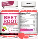 Repa koreňové Gummy - Repné Gumičky oxidu dusnatého na podporu cirkulácie, výroba oxidu dusnatého - s hroznovým semenom, Hawthorn Berry, Hibiscus, Organic, non-GMO, 60 Gummies