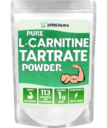 XPRS Nutra L Carnitine L Tartrate Powder - Premium Pure L Carnitine Tartrate - L-karnitín - Vegan Friendly Bulk L Carnitin Powder - Amino Acid Supplement (4 Ounce)