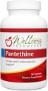 Wellness Resources Pantetín - aktívny vitamín B5. Vegan (300 mg, 90 kapsúl)