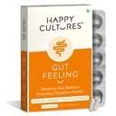 Happy Cultures Gut Feeling Digestion Supplement Unikátny zmes probiotík pre denné trávenie zdravie B- Vitamins Gut Zdravie Supplement for Bloating, IBS, Trávenie klinicky testované - 30 Veg Kapsule