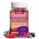Draslíkové guličky, Chutný Draslík Supplement 1000 mg pre dospelých, Podpora Nočné chrumky a zdravie svalov pre ženy a mužov - bez cukru,Vegan,60 Počet