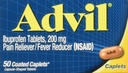 Advil Caplets 200 mg, 50 ou
