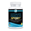 Nordic Naturals Ultimate Omega-D3 Sport, Citrón - 60 Soft Gels - 1480 mg Omega-3 + 1000 IU vitamín D3 - NSF Certified - podporuje svalovú hmotu, kosti, zaostrenie a vytrvalosť - 30 Slúži