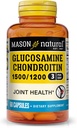 MASON NATURAL Glukozamín Chondroitín 1500/1200 s vitamínom C, podporuje spoločné zdravie pre normálnu flexibilitu a mobilitu*, 60 kapsúl