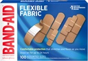 Band-Aid značky Flexibilné tkaniny adhezívne pásy pre starostlivosť o rany a prvej pomoci, rozmanité veľkosti, 100 ct