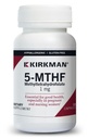 Kirkman 5-MTHF - Hypoalergénna - 120 Vegetariánske kapsule - kyselina listová Esenciálna pre dobré zdravie