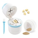 Pilulky Cutter - Pill Splitter s nerezovou oceľovou čepeľou pre rezanie malých piluliek alebo veľkých piluliek v polovici alebo štvrti, Vhodné pre rezanie vitamínov, tablety