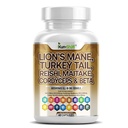 Lions Mane 3000mg 20in1 Huba Supplement with Turkey Tail 2000mg Reishi 1000mg Cordyceps Chaga 1000mg Maitake Meshima Poria Cocos Shiitake Oyster Porcini Enoki 60 Count