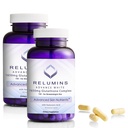 Relumins 1650mg L-Glutatione Complex s kyselinou hyalurónovou, Alpha Lipoic Acid, Rose HIPS, Vitamín E & Riboflavin, Antioxidant Podpora, Hydrácia kože a Wellness, Vyrobené v USA 90 Kapsule x 2 fľaše