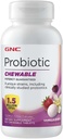 GNC Probiotic Chewable s 1,5 miliardy CFU - Vanilla Berry, 100 tabliet, Denná probiotická podpora