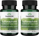 Swanson Sulforaphane - Broccoli Sprout Extract Supporting Cellular, GI Tract, and Liver Health - Natural Supplement Standardized to 0.4% Sulforaphane - (60 Veggie Capsules, 400mcg Each) (2 Pack)