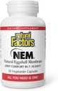 Prírodné faktory, NEM Natural Eggshell Membrána, podporuje spoločné komfort a flexibilitu, 30 kapsúl