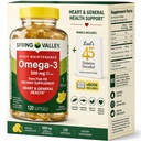 Jarné údolie Omega-3 z rybieho oleja 500 mg 120 Počet, SoftGels, Všeobecné & Heart Dietary Supplement Bundle s Luall 45 Diabetes dekódované