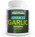 Advanced Cesnak Complex - Quality SuperFoods (100ct) Maximum Strength Complex obsahuje zmes bez zápachu cesnaku (Allium sativum), petržlen (petroselinum crispum) a chlorofyl.