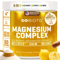GoBiotix Magnézium Glycinate Powder Cortisol Doplnky pre ženy a mužov 