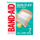 Band-Aid Brand Skin-Flex adhezívne obväzy pre prvú pomoc a starostlivosť o ranu malých rezov a šrotov a popálenín, flexibilné sterilné obväzy pre prsty a kolená, extra veľké, všetky veľkosti, 7 ct