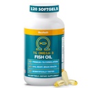 Macuhealth Omega 3 Fish Oil - 1100mg DHA, 1100mg EPA, Eye & Brain Health Supplement, Triglycerid Formula, 120 Softgels