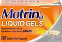 Motrin IB 200mg Ibuprofen Tekutý gél bolesť Reliyver/horúčka Redukcia bolesti a bolesti, 120 ot