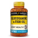 MASON NATURAL Glukozamín & Fish Oil Supplement with DHA & Omega 3 for Joint & Muscle Support, 1 mesiac Supply Softgel Pills