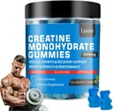 Kreatinové monohydráty Gummy - 5g kreatínmonohydrátu na serving-Zvýšiť silu a budovať svalovinu, bez cukru, Vegan, čučoriedková príchuť, Každá fľaša/120 Kapsule, pre mužov a ženy (1)